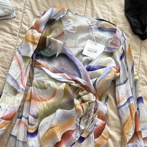 Multicolor Long Sleeve Dress